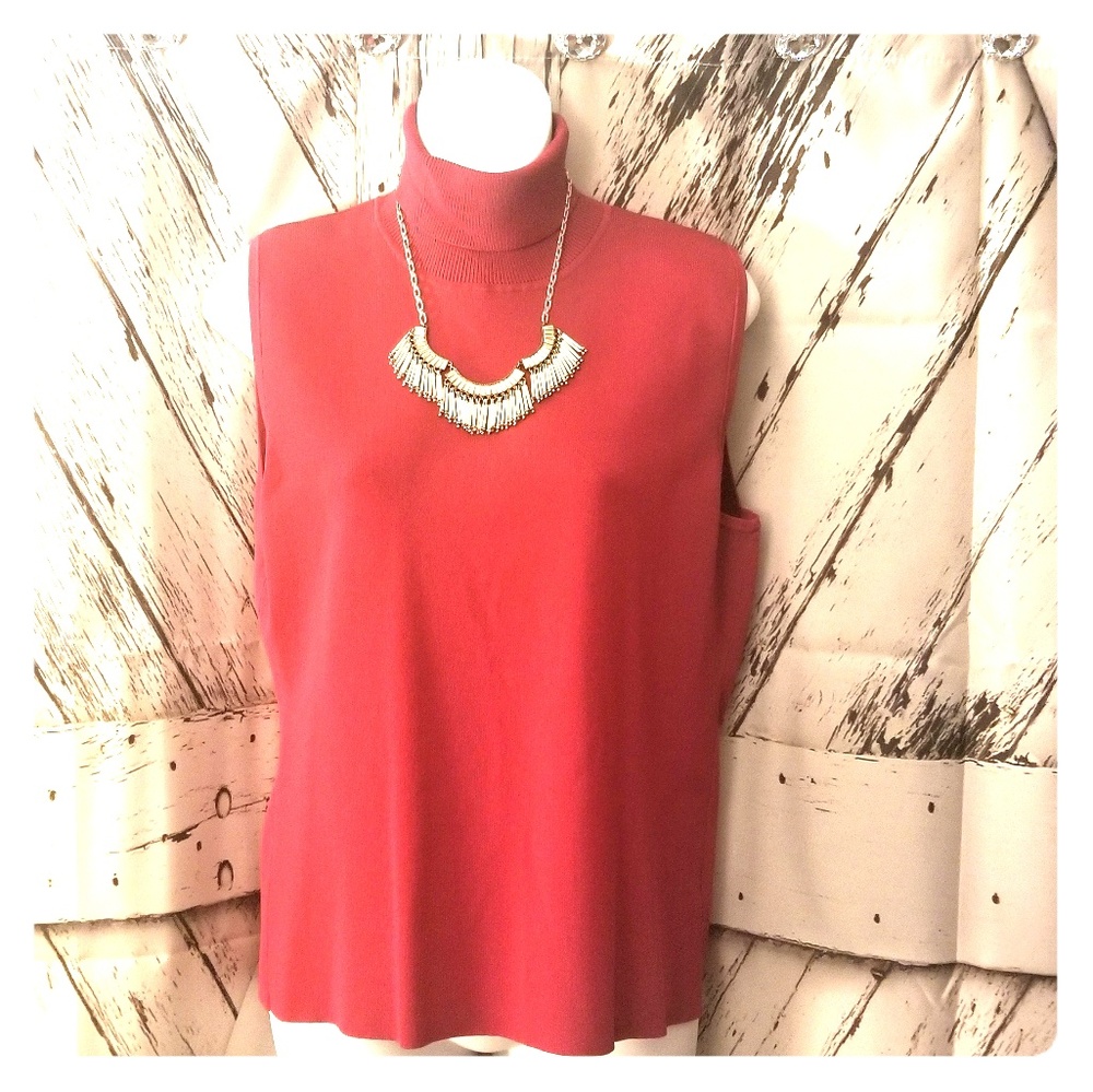 Dana Buchman Signature Sleevelss Turtleneck Top